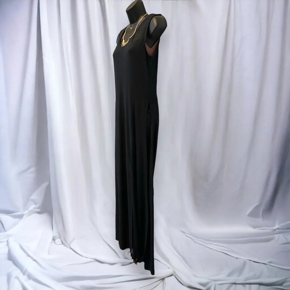 Venus black maxi dress high side slits size small - Picture 3 of 9